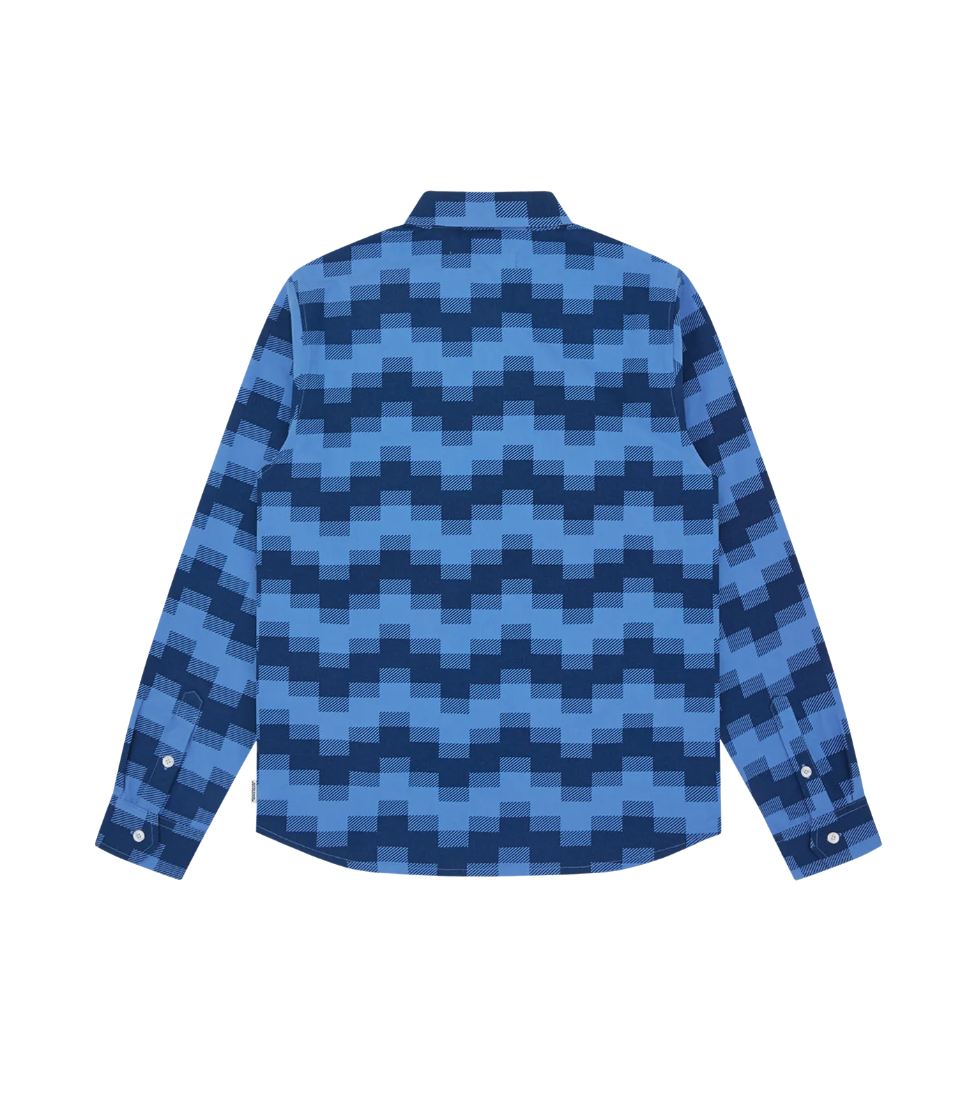 Men's Blue Check Print Shirt