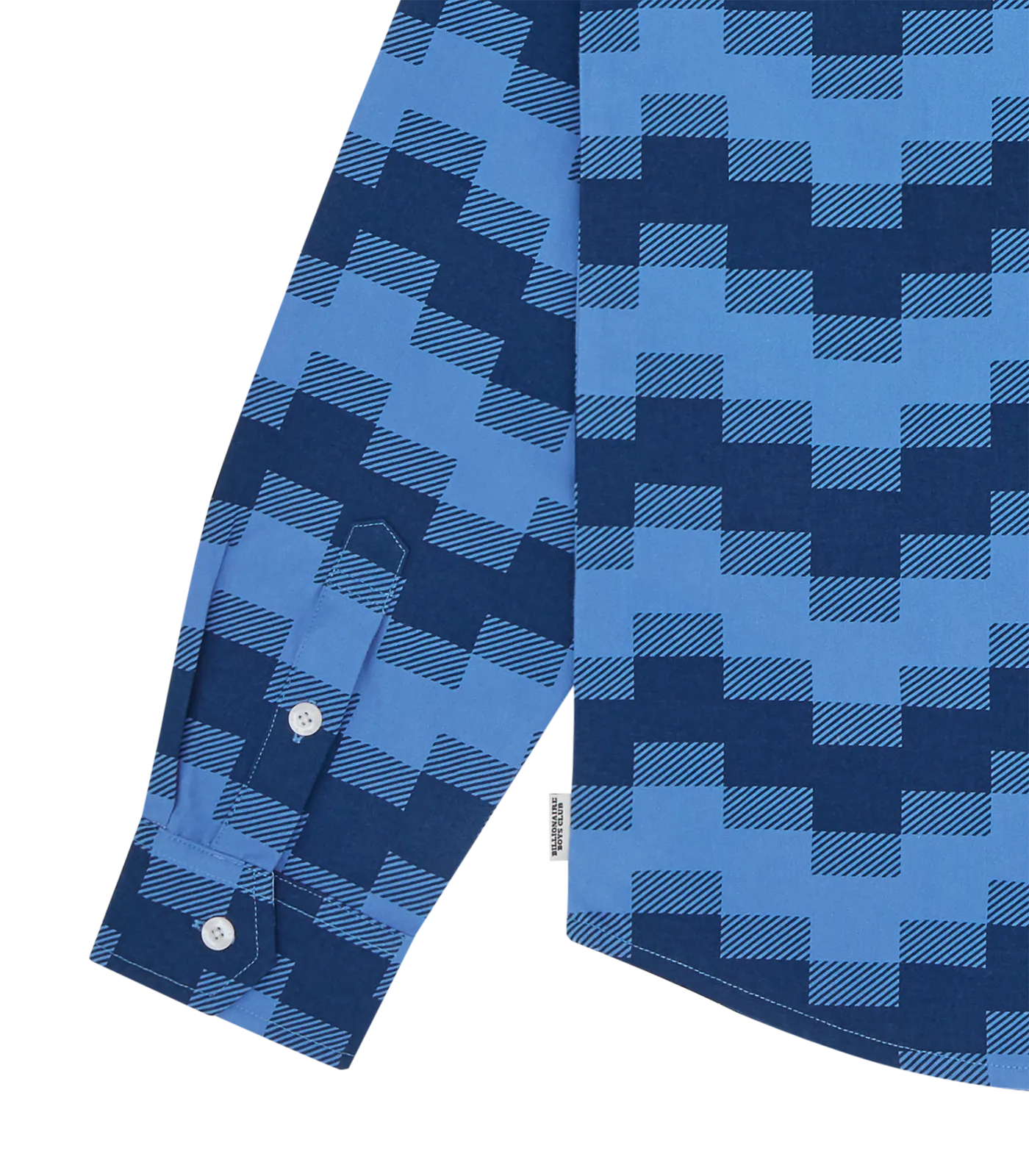 Men's Blue Check Print Shirt