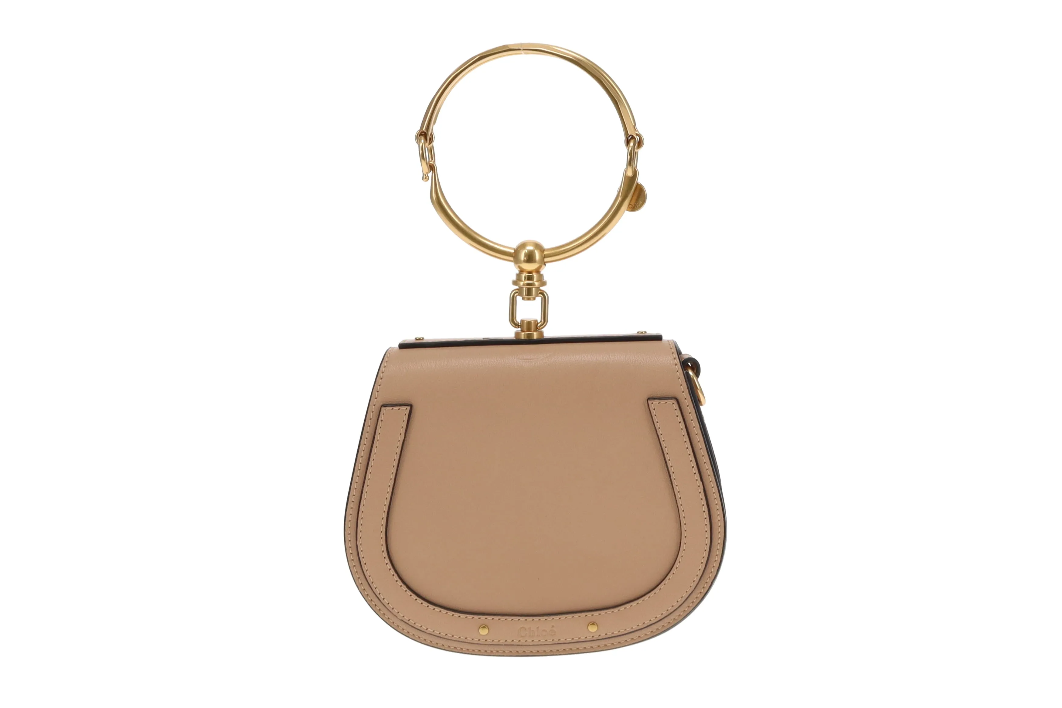 Chloe Beige Leather Nile Bracelet Bag - Stylish Handbag for Women