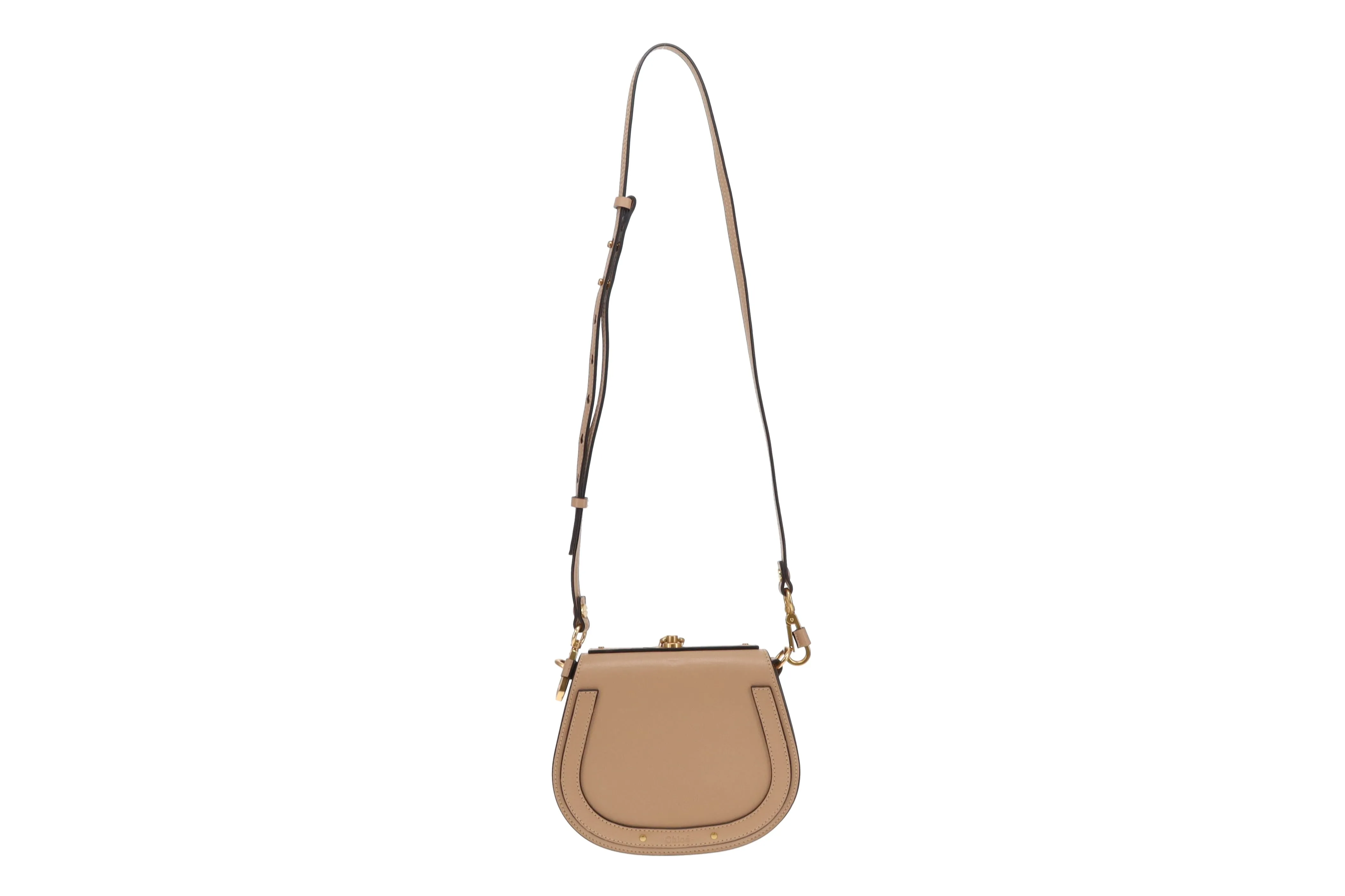 Chloe Beige Leather Nile Bracelet Bag - Stylish Handbag for Women