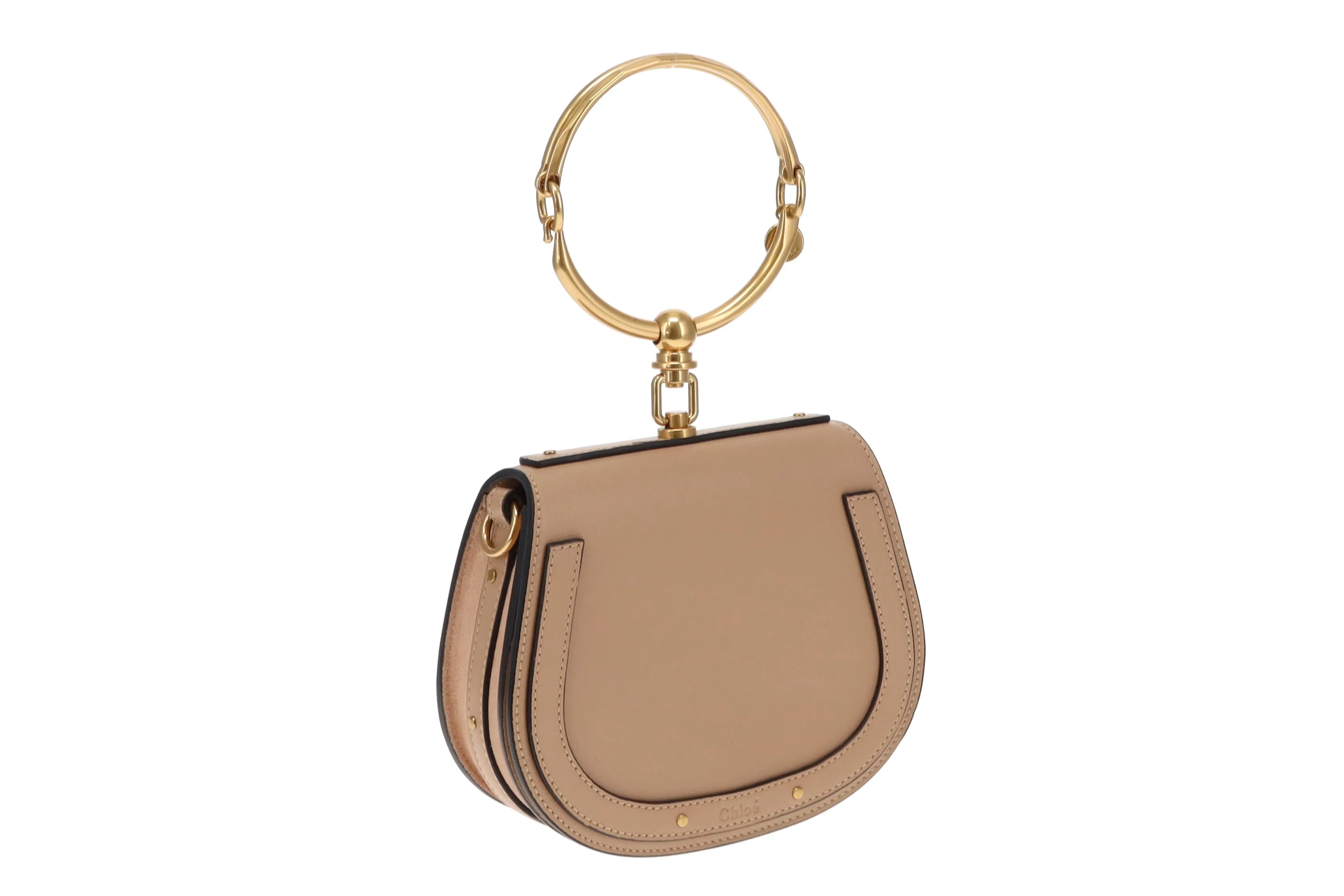 Chloe Beige Leather Nile Bracelet Bag - Stylish Handbag for Women