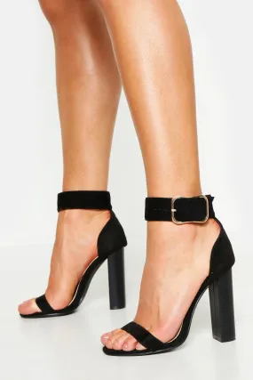 Chunky Buckle Block Heel 2 Parts