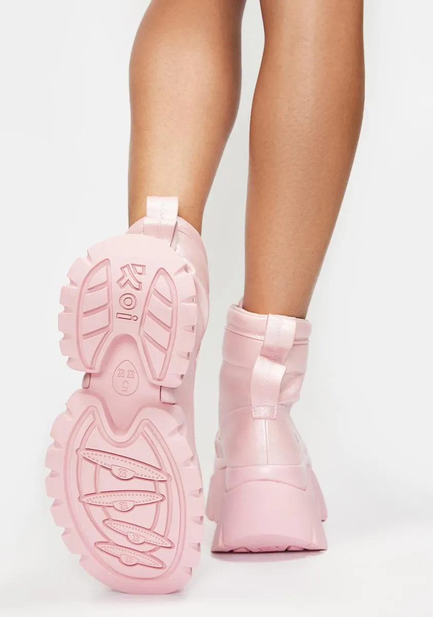 Chunky Pink Platform Boots