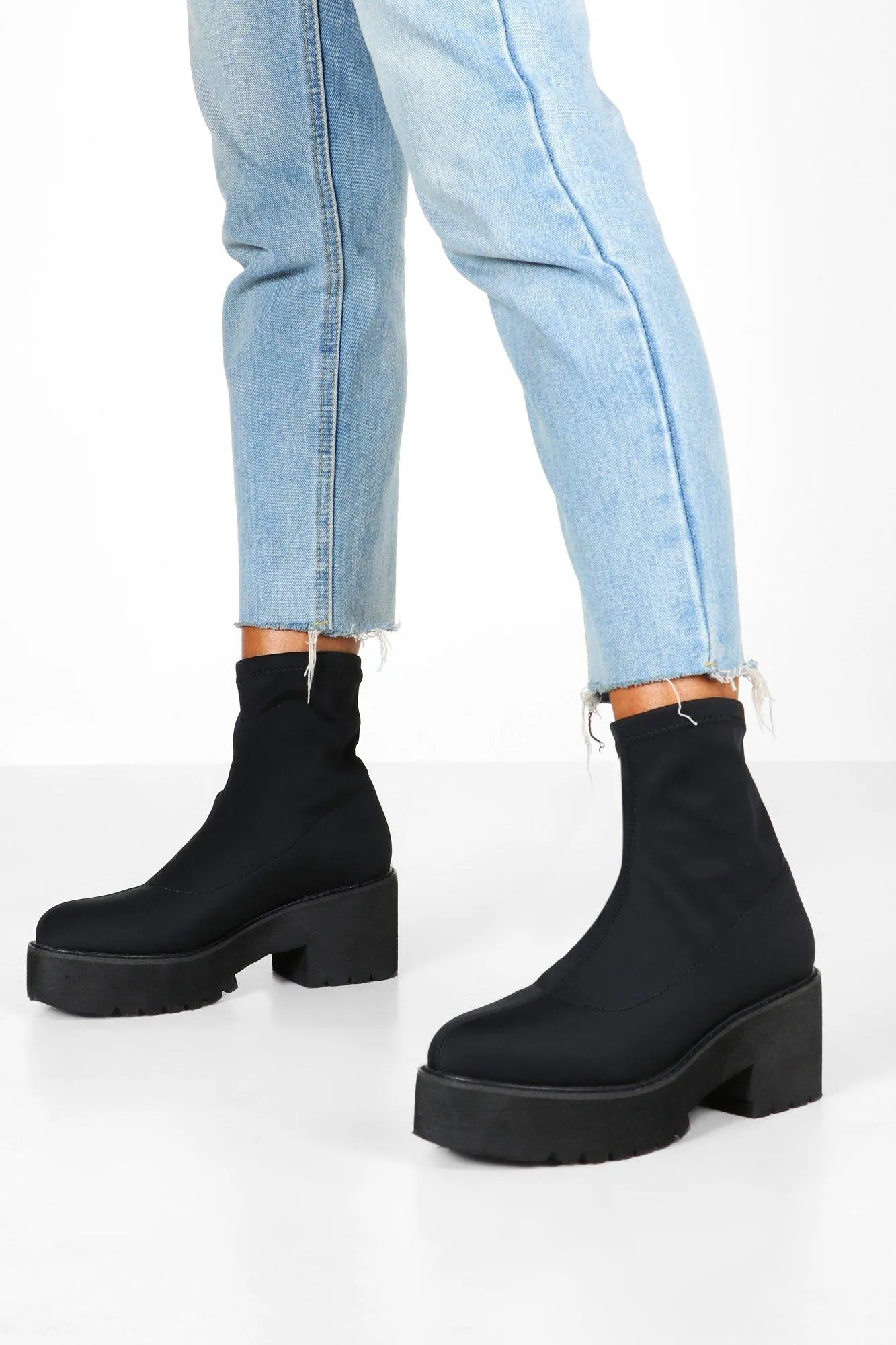 Chunky Platform Sock Boots