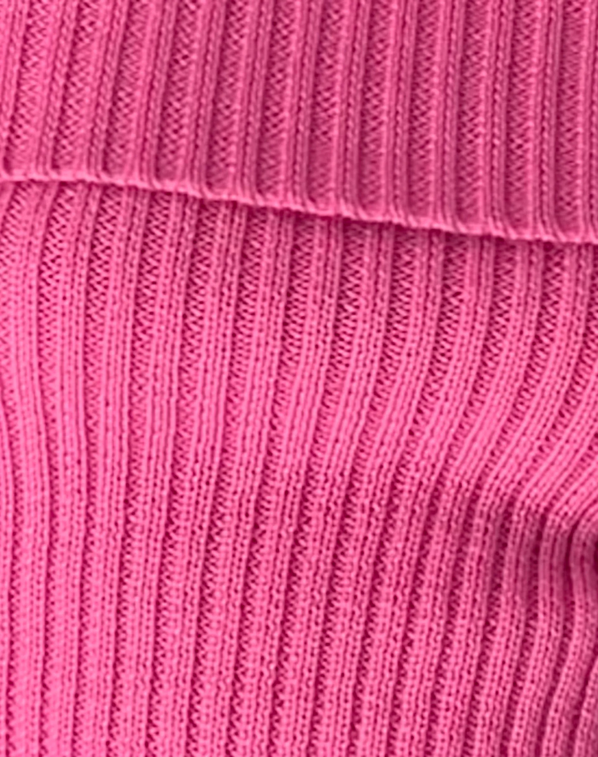 Circe Off-Shoulder Long Sleeve Hot Pink Knit Top