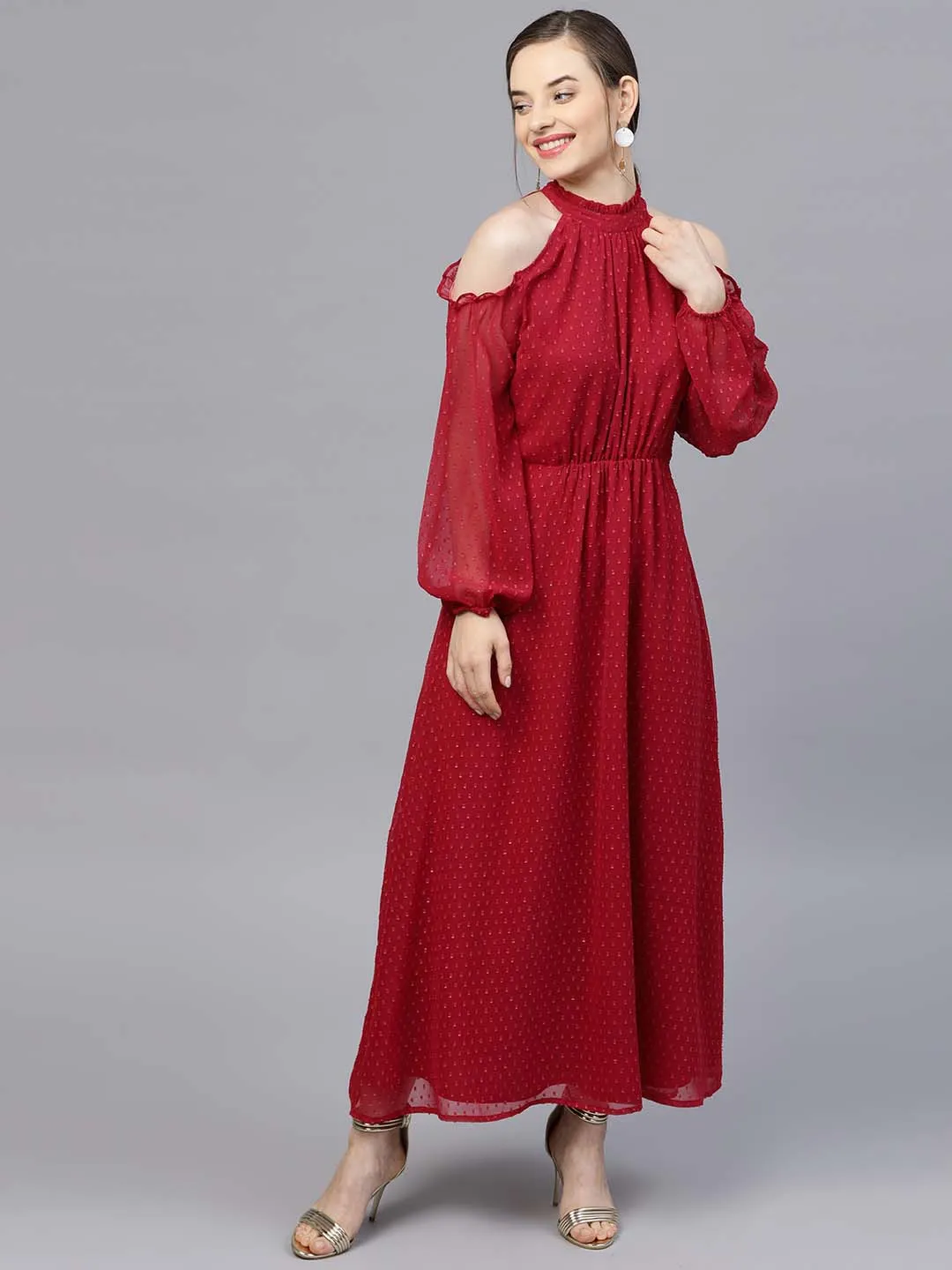 Cold Shoulder Maxi Dress