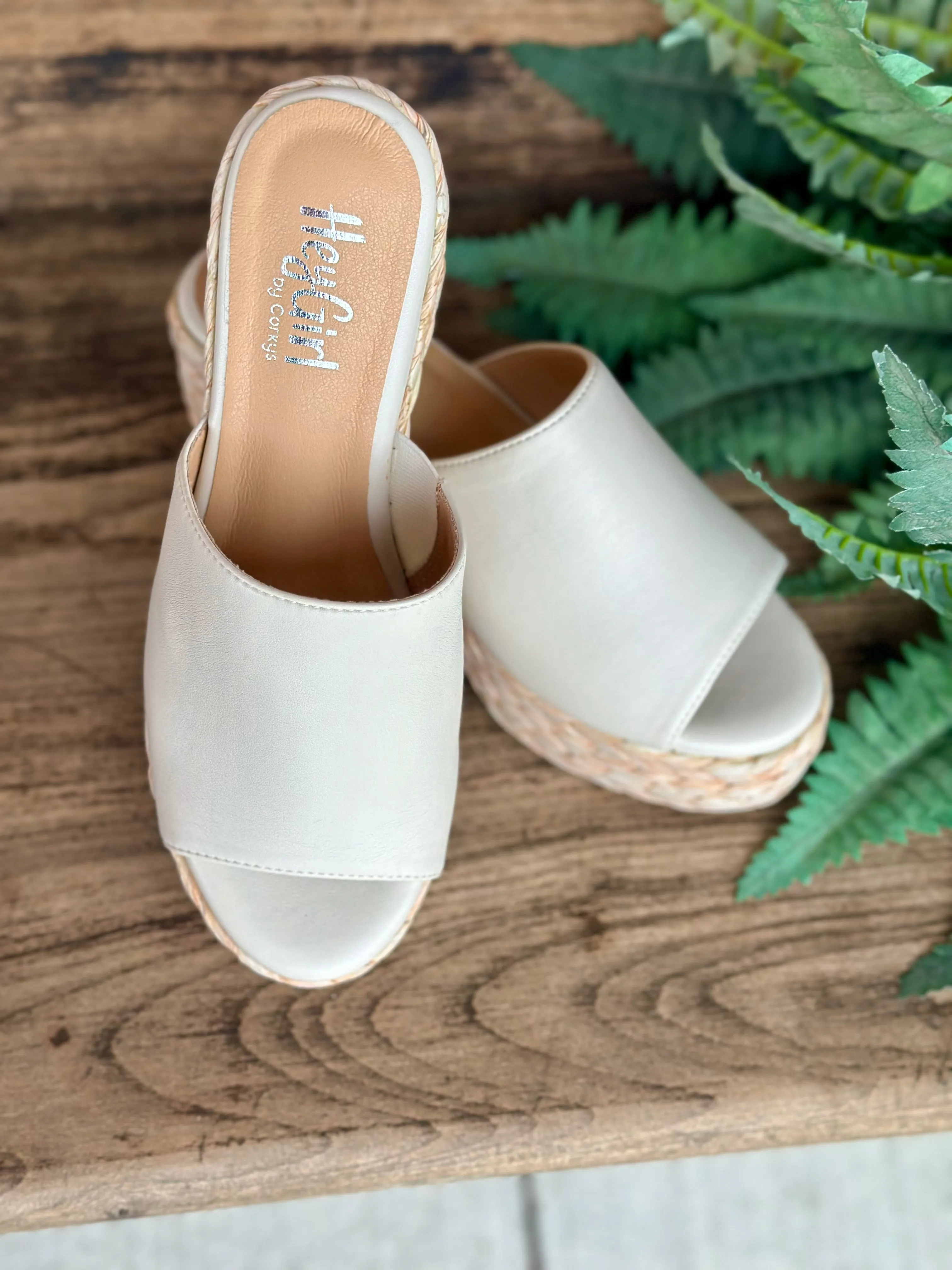 Corky's Ivory Metallic Sandals - Solstice Collection