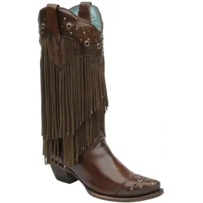 Corral Boots Sierra Tan Fringe and Studs C1185