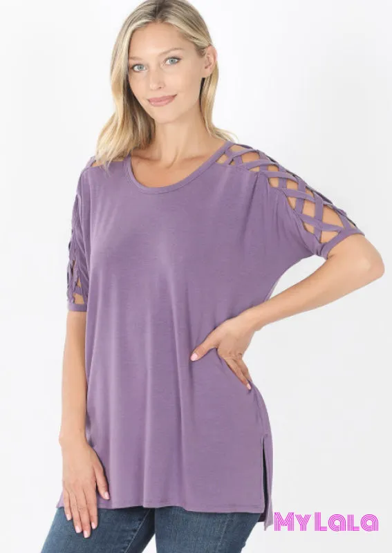 Criss-Cross Shoulder (Lilac Grey)