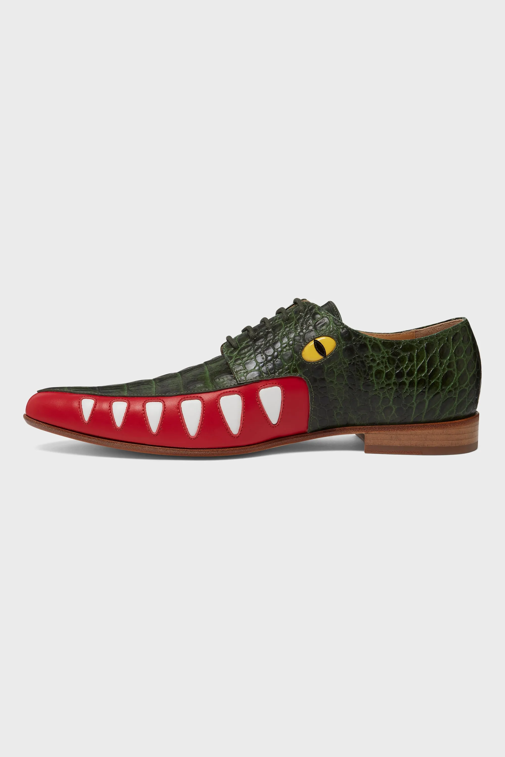 CROCODILE SHOES DARK GREEN