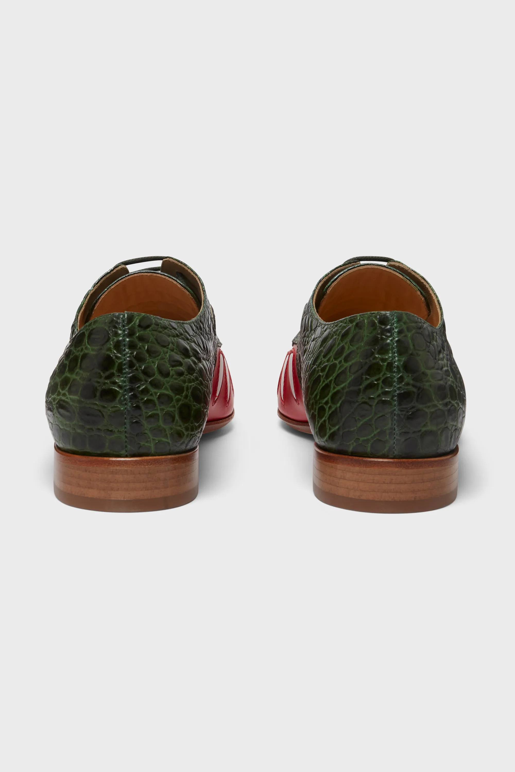 CROCODILE SHOES DARK GREEN