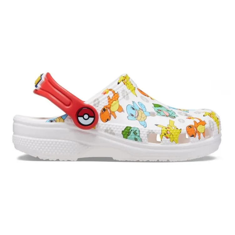 Crocs Classic Pokemon Clog Kids White