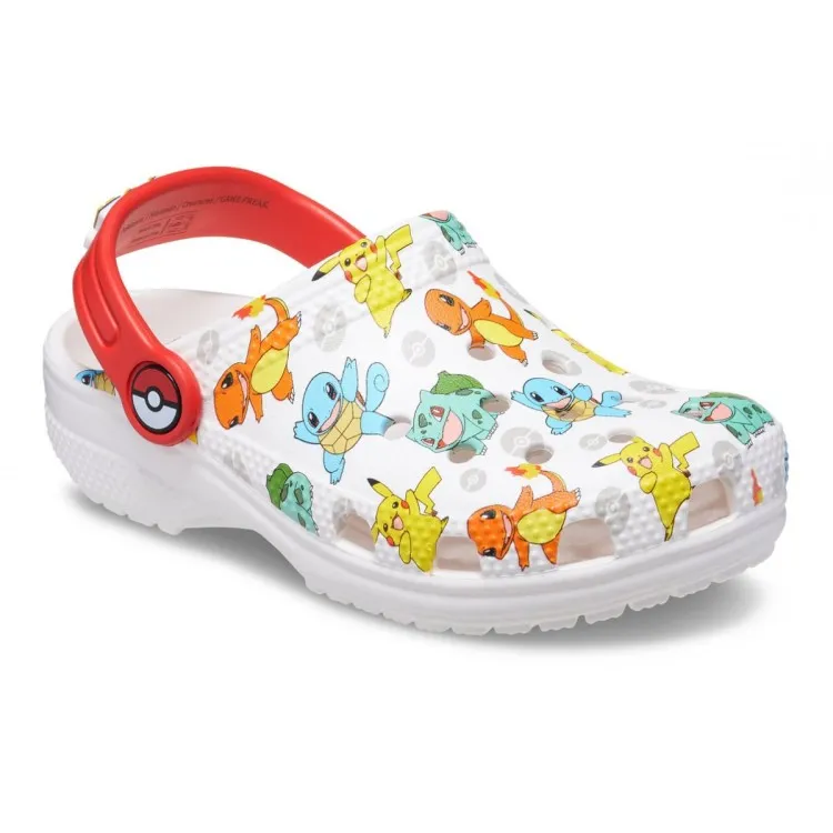 Crocs Classic Pokemon Clog Kids White