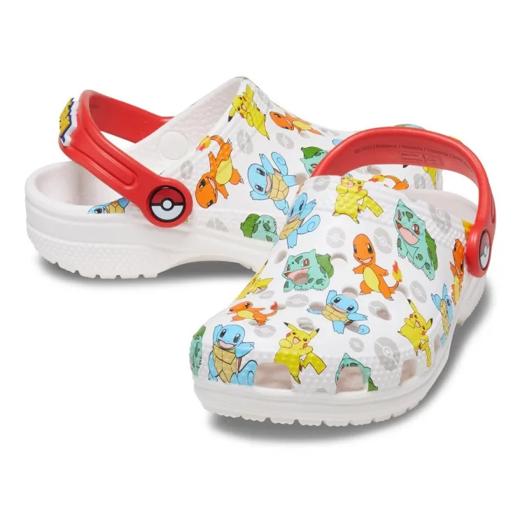 Crocs Classic Pokemon Clog Kids White