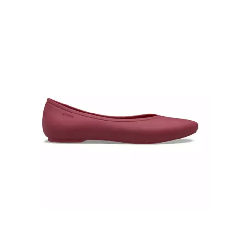 CROCS BROOKLYN POINTED FLAT BEETROOT - WOMENS