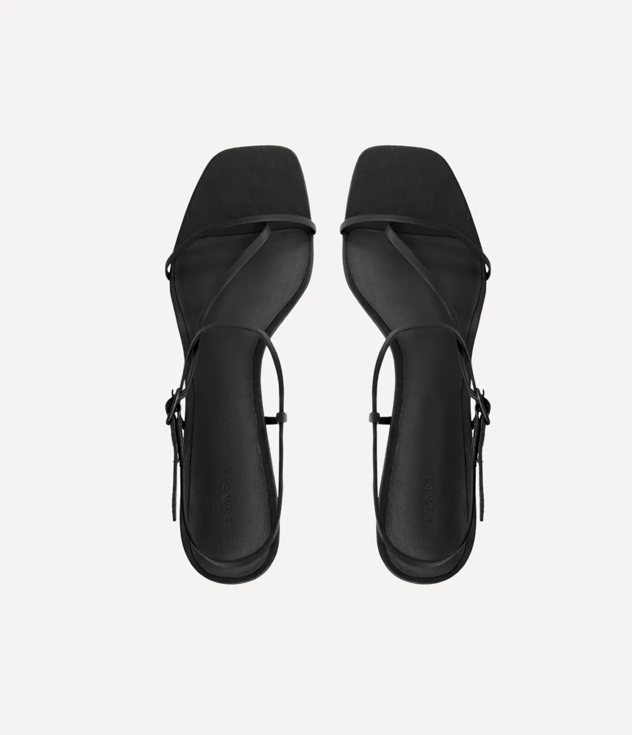 Cross Front Heel in Black