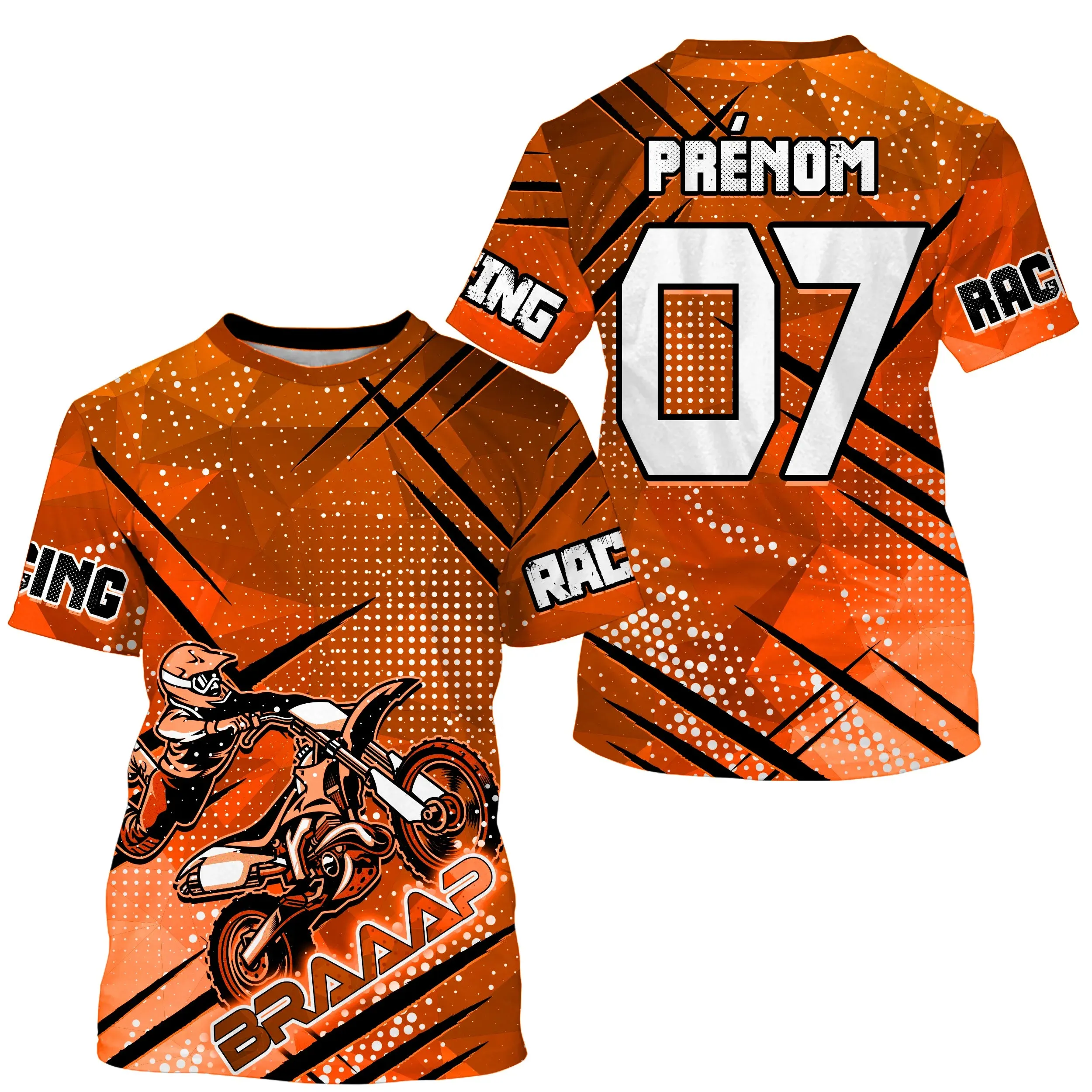 Cross Protection UV Maillot, Cadeau Personnalisé pour Passionnés de MX, Course de Dirt Bike Racing - CT19122237.