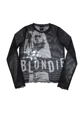 Debbie Harry Mesh Top - Long Sleeve Ladies' Brand New