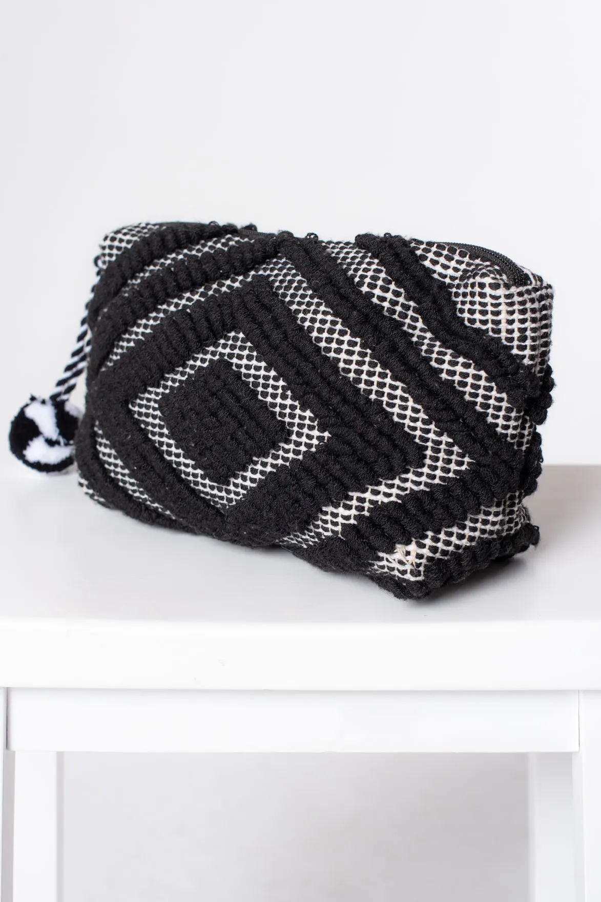 Diamond Motif Makeup Bag