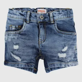 Distressed Denim Shorts