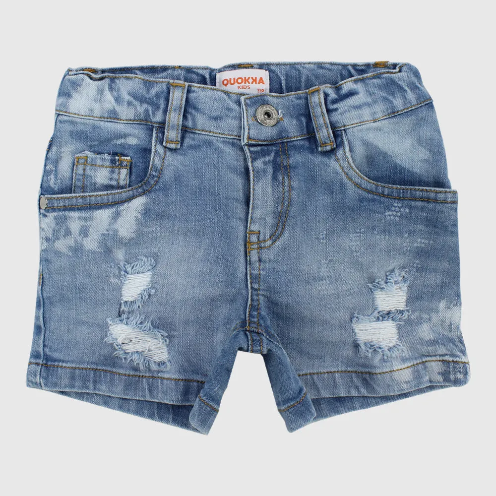 Distressed Denim Shorts