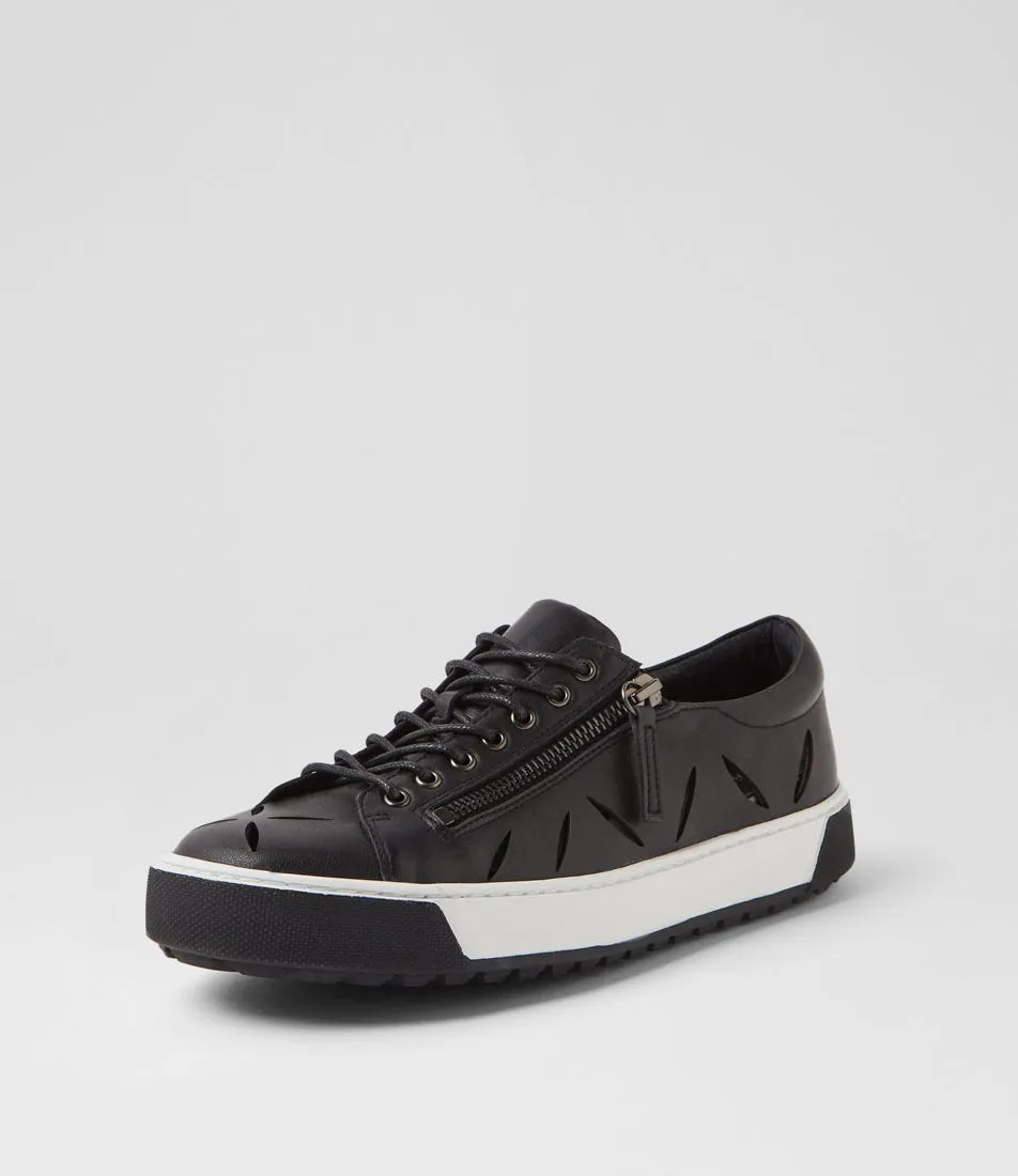 DJANGO & JULIETTE Tamela Black Leather Sneakers