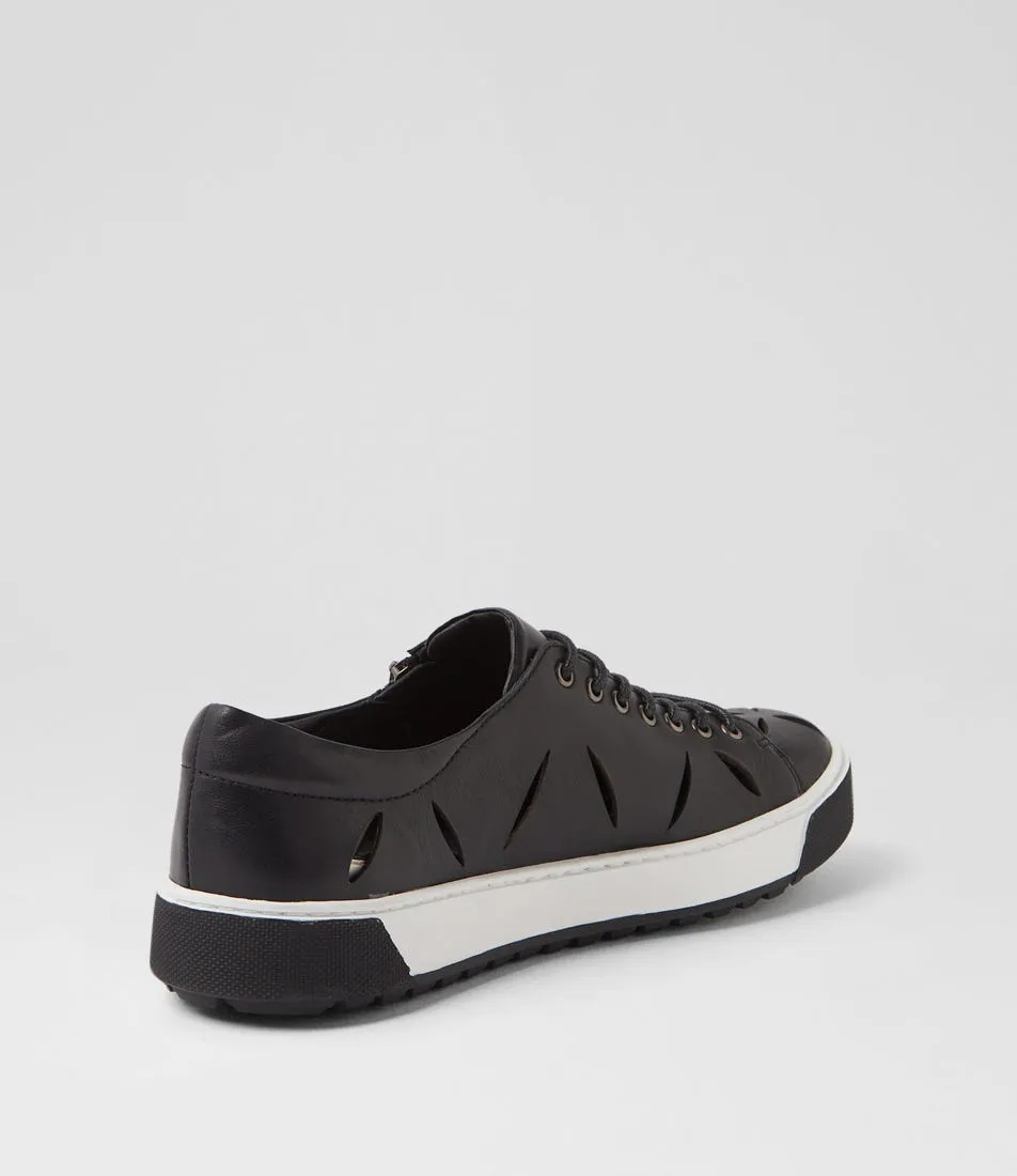 DJANGO & JULIETTE Tamela Black Leather Sneakers