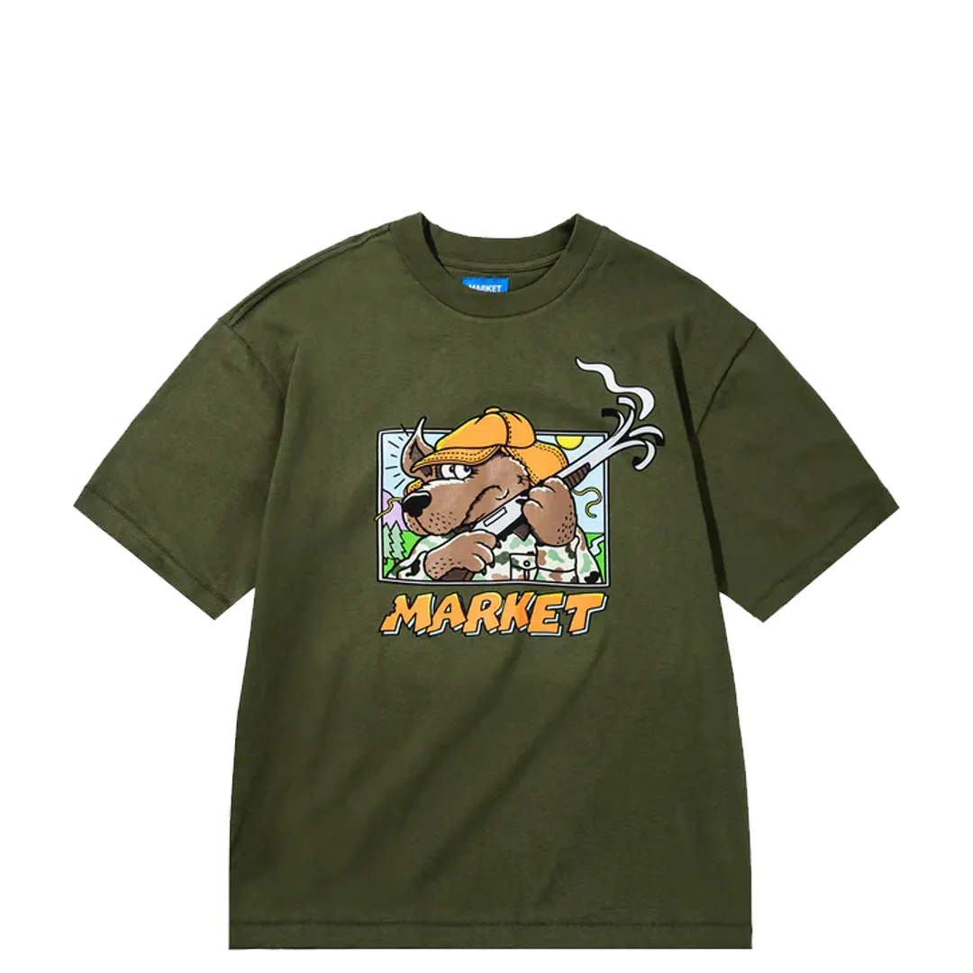 DOG WILL HUNT T-SHIRT KELP