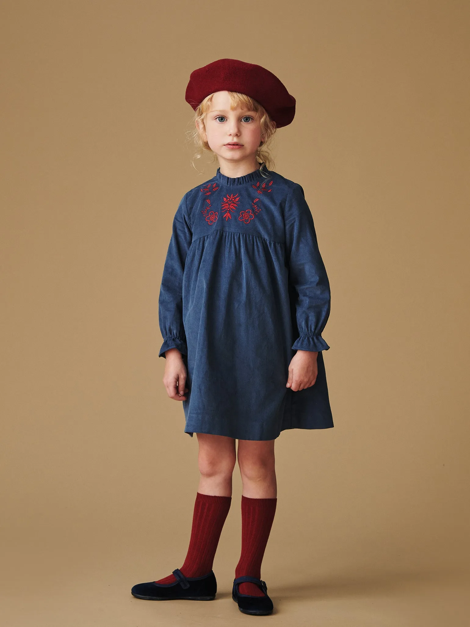 Dusty Blue Roberta Girl Empire Dress