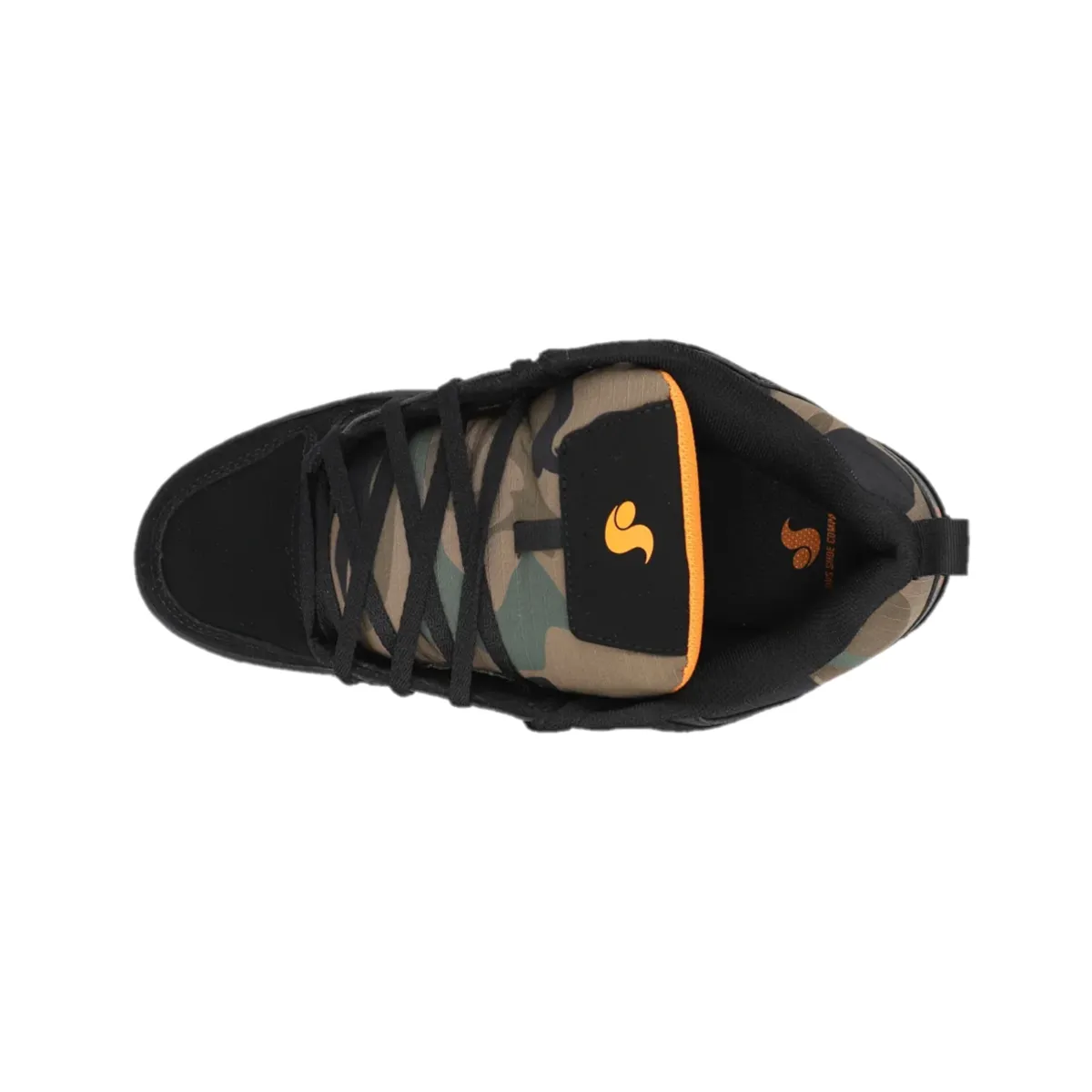 DVS F0000329005 GAMBOL MN'S (Medium) Black/Camo/Orange Leather & Nubuck Skate Shoes