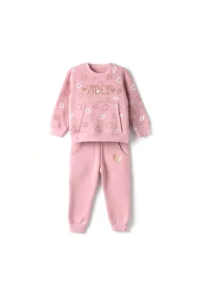 Ebita Mini Girl Vibes and Shapes Tracksuit, Pink