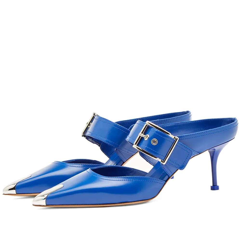 Electric Blue High Heel Mule by Alexander McQueen