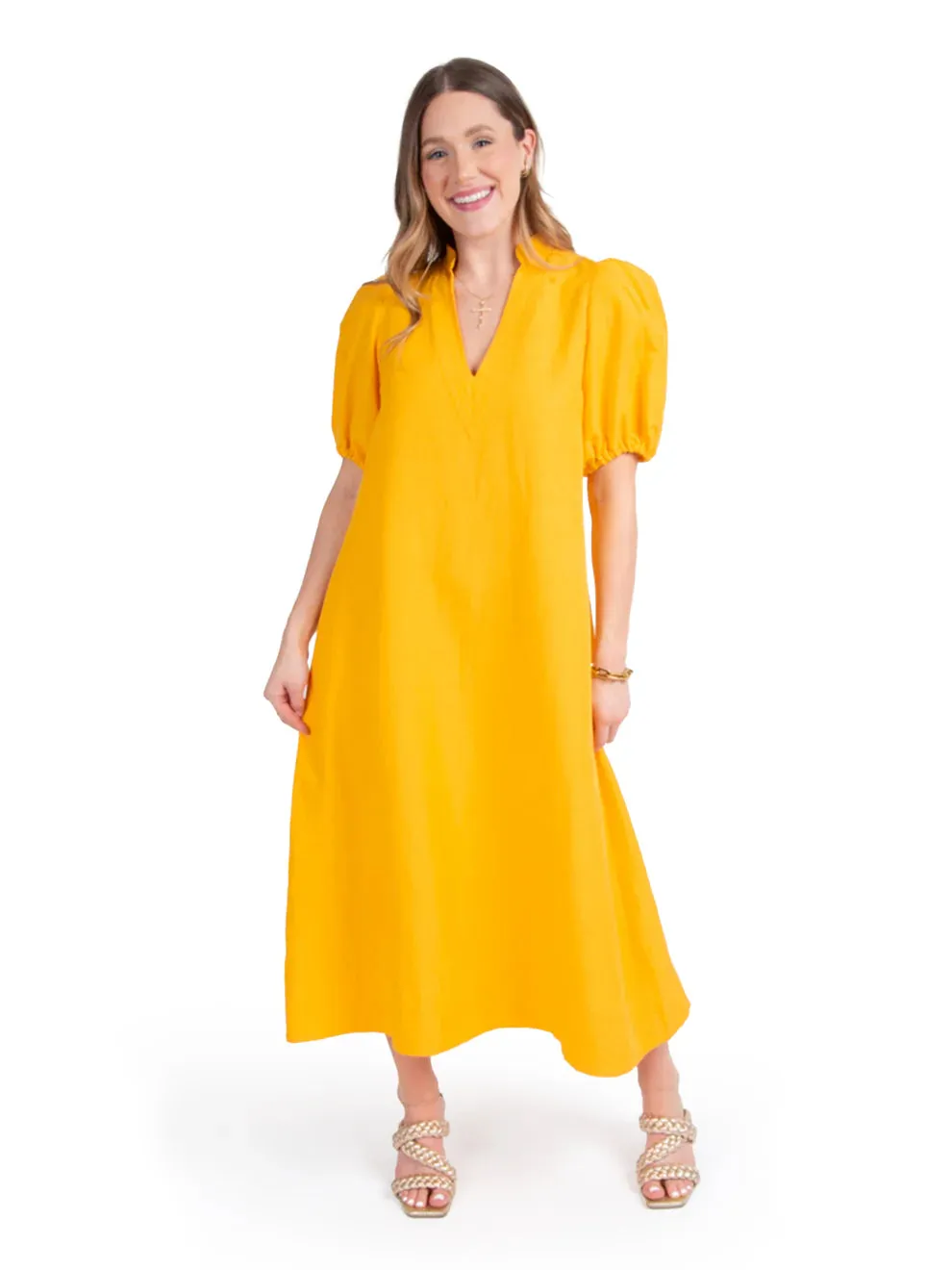 Emily McCarthy Hampton Dress in Sunshine Linen