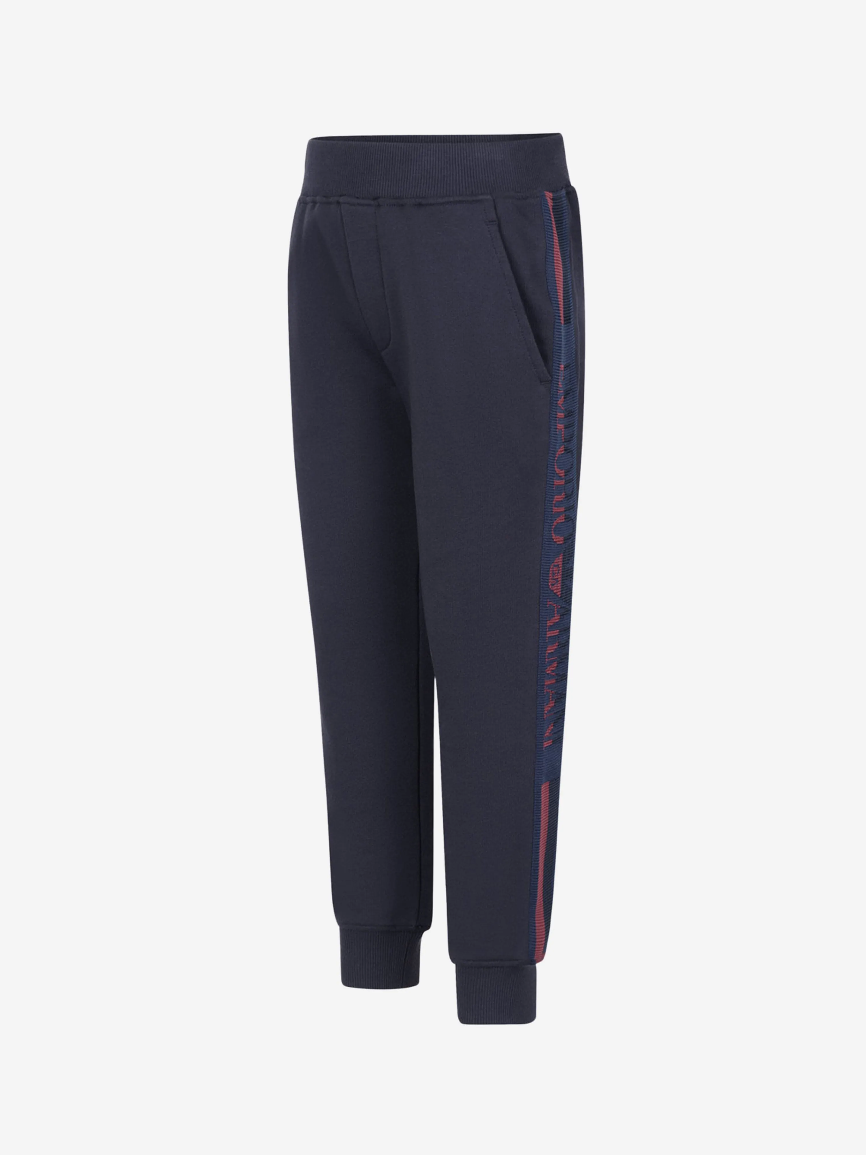 Emporio Armani Boys Blue Cotton Joggers