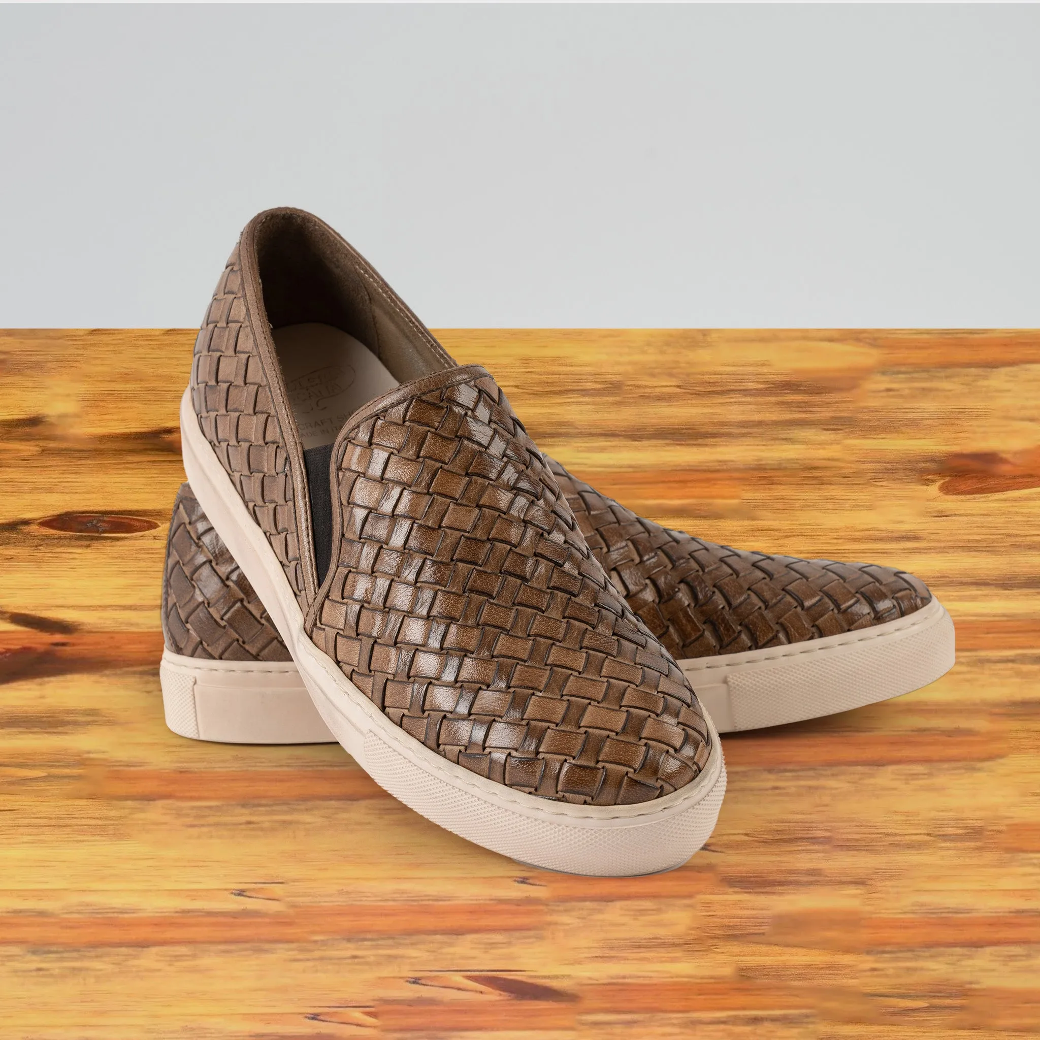 Enea Calzoleria Toscana Slip On Woven Sneaker