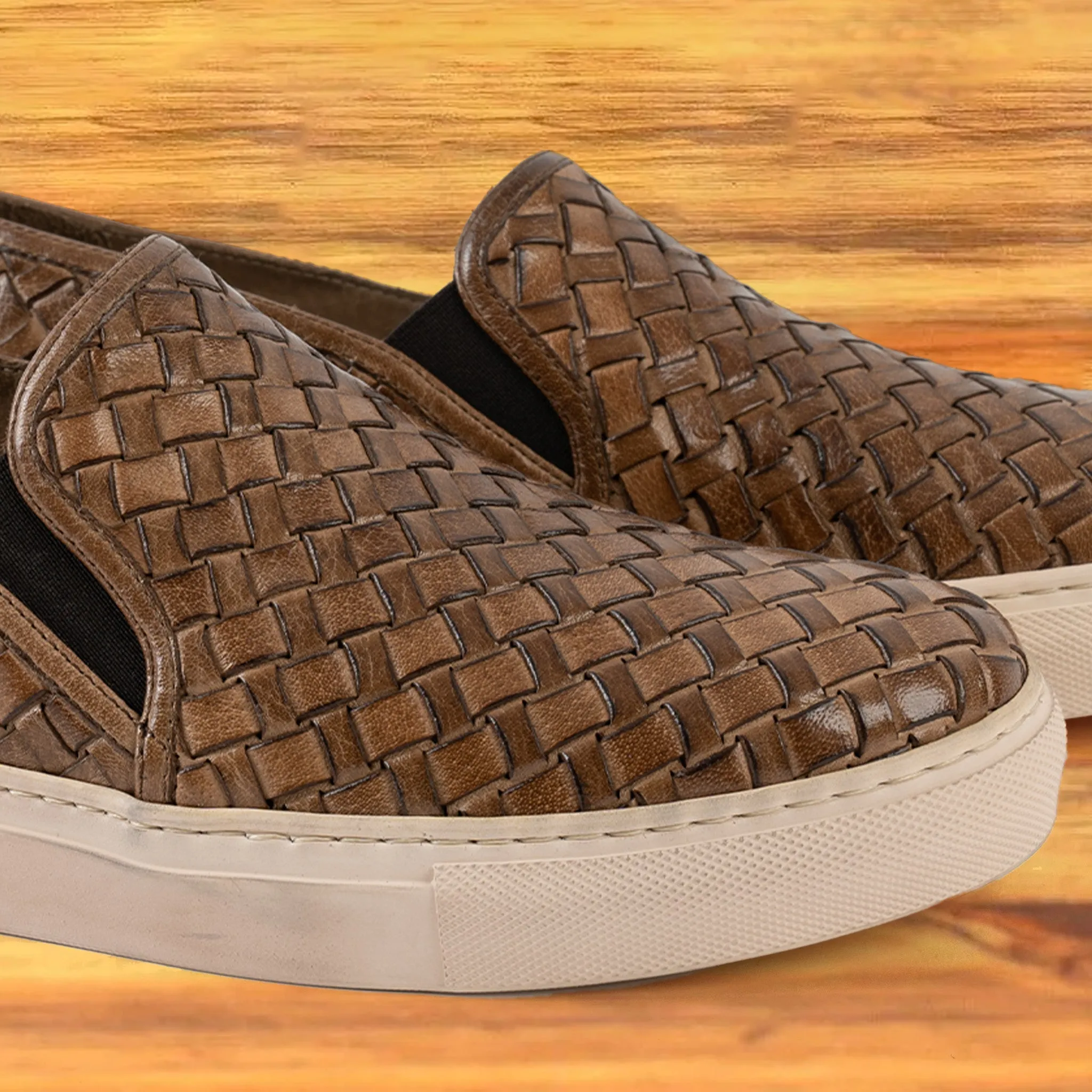 Enea Calzoleria Toscana Slip On Woven Sneaker