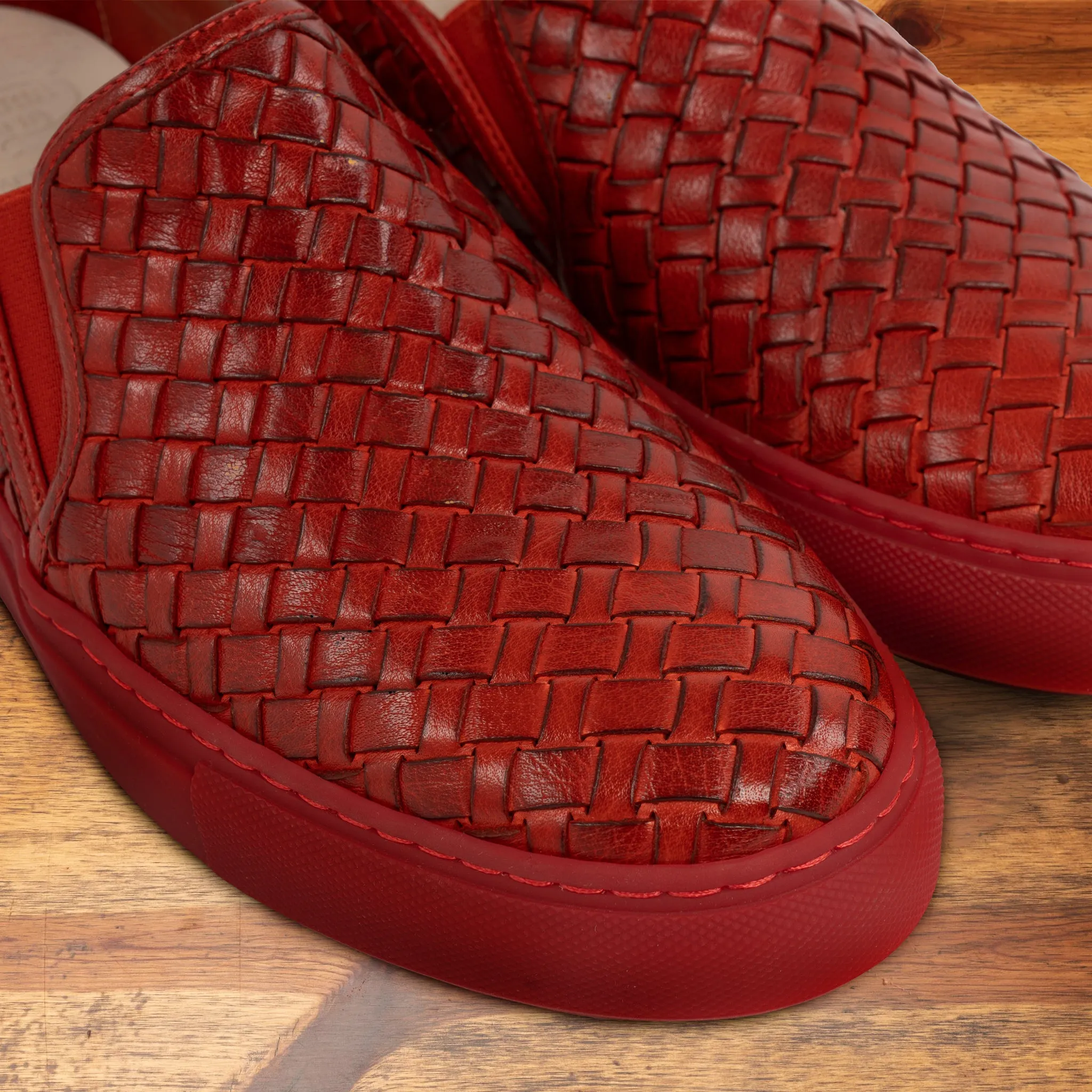 Enea Calzoleria Toscana Slip On Woven Sneaker