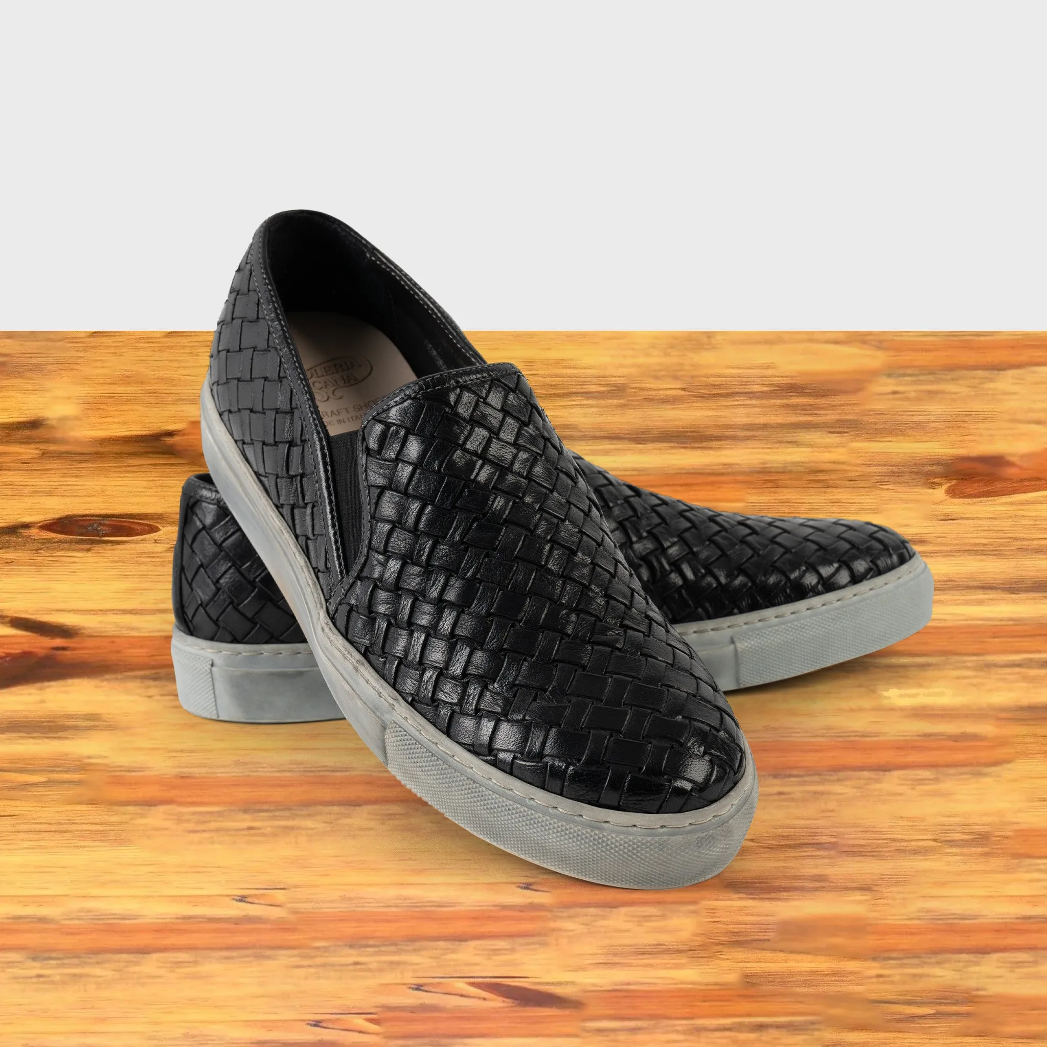 Enea Calzoleria Toscana Slip On Woven Sneaker