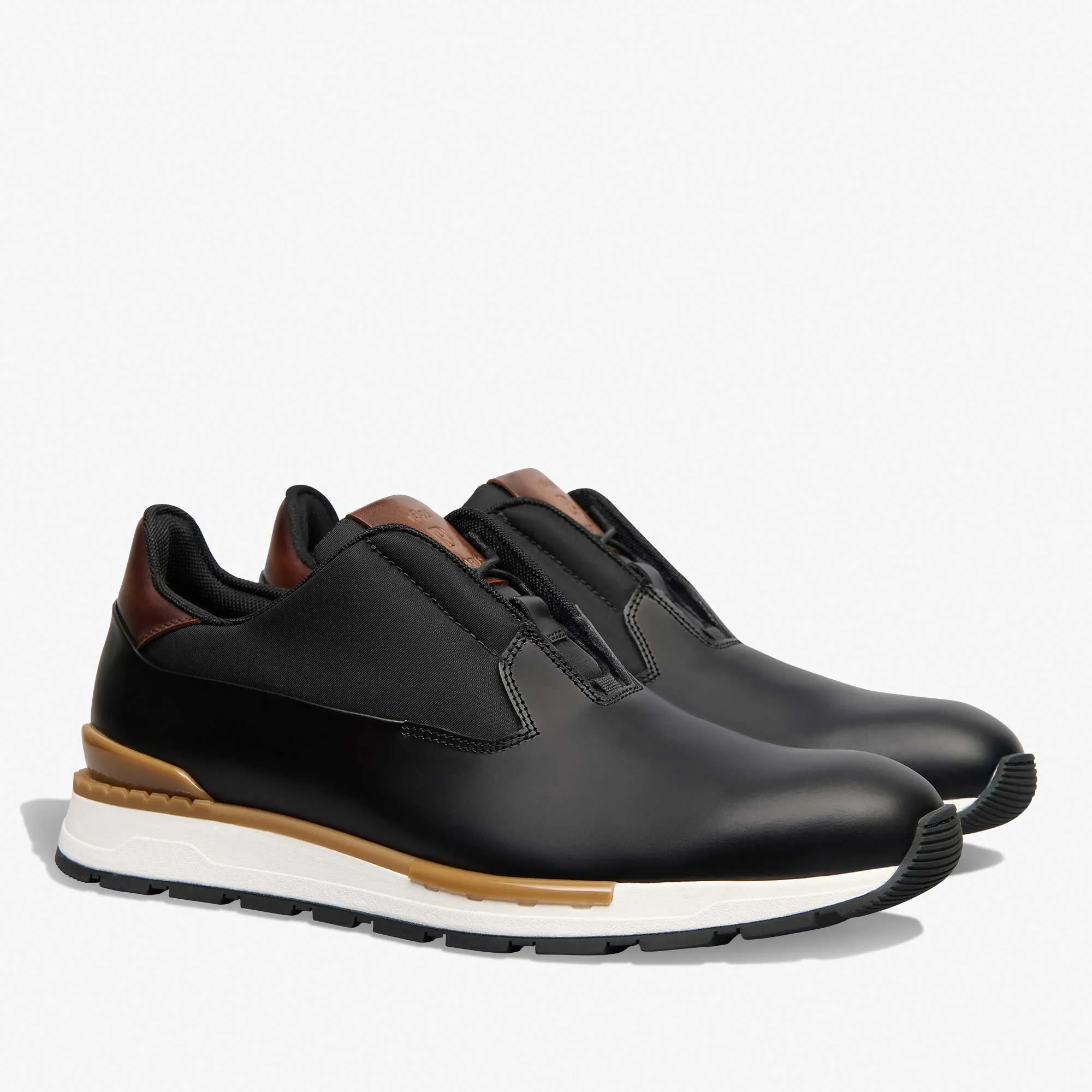 Glazed Calf Leather Fast Track Sneaker