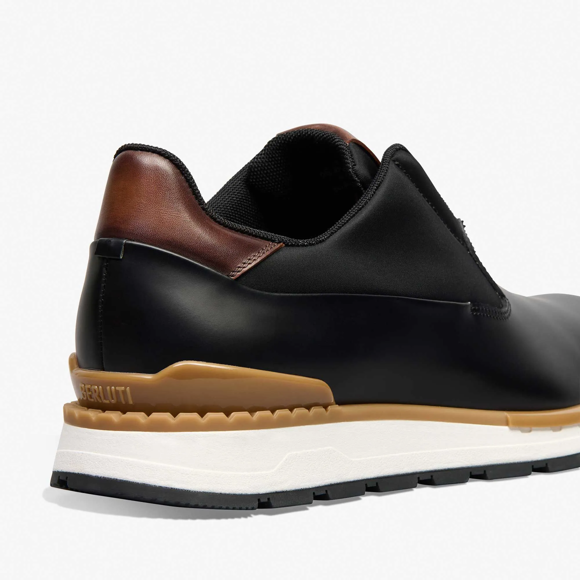 Glazed Calf Leather Fast Track Sneaker