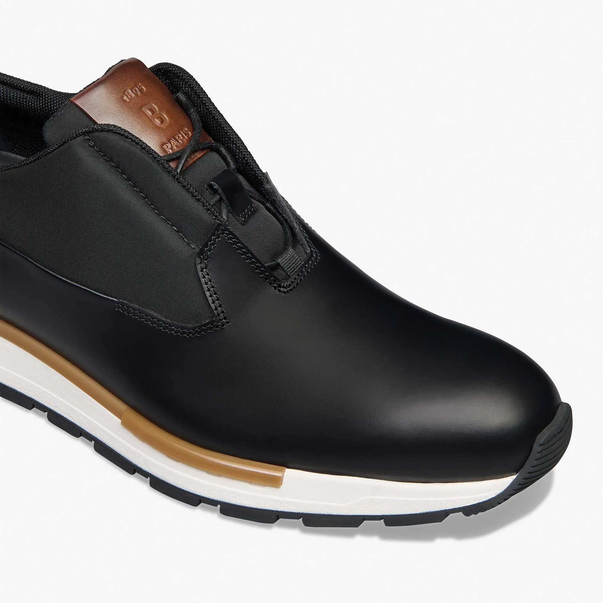 Glazed Calf Leather Fast Track Sneaker