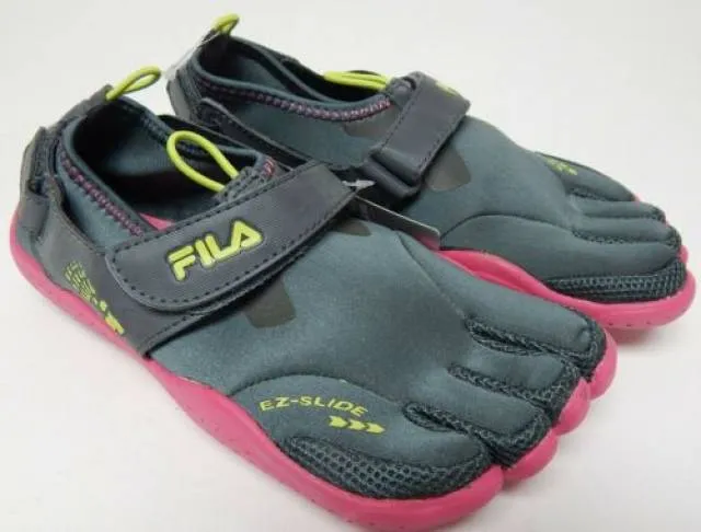 Fila skele-toes sz 5 m (y) eu 37.5 big kid girl ez slide water shoe 3pk14074-064