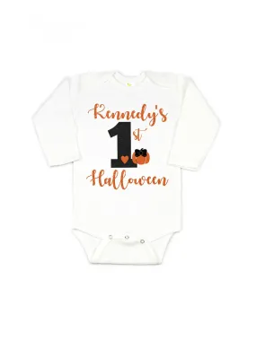 First Halloween Personalized Baby Girl Bodysuit