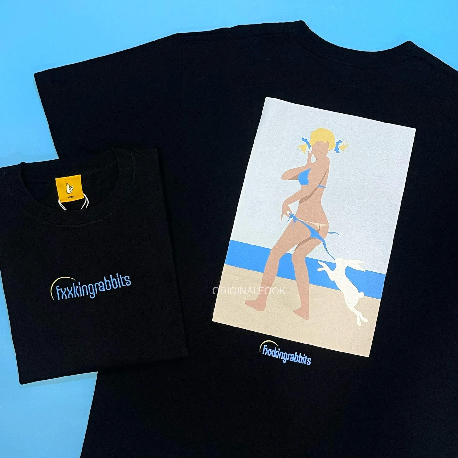 Black Tanning Girl Tee from FR2 JAPAN