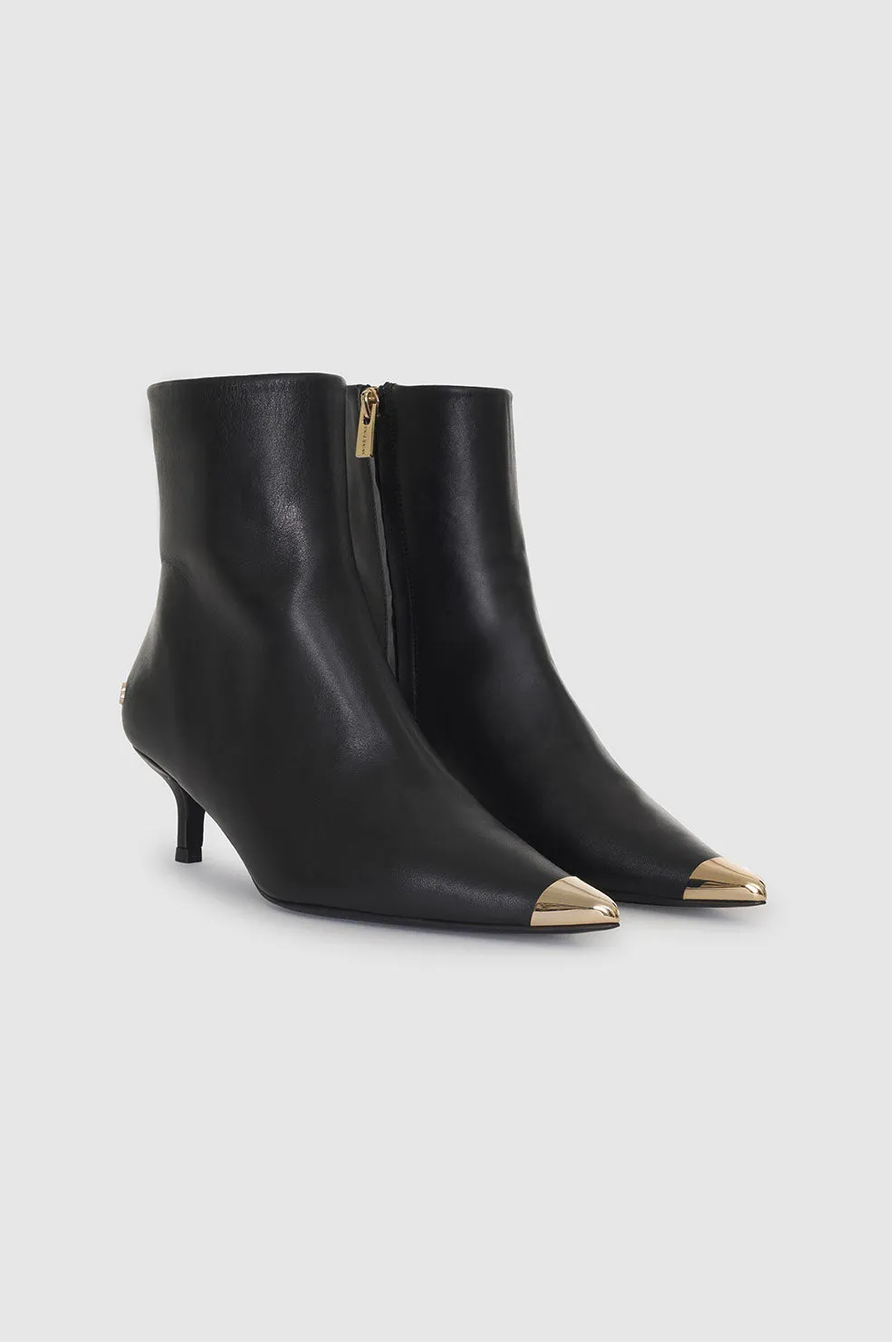 Gia Boots With Metal Toe Cap - Black