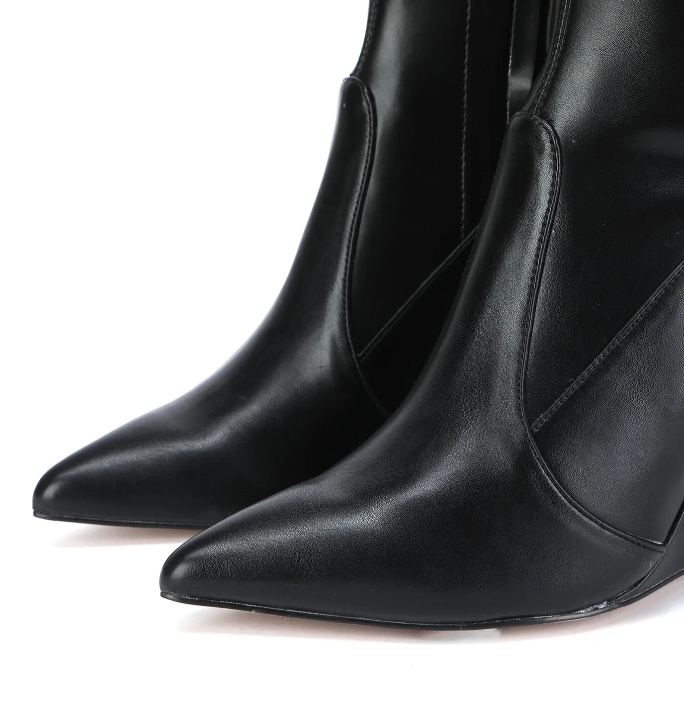 Giaro thigh boots with wedge heel EVERSON in black matte