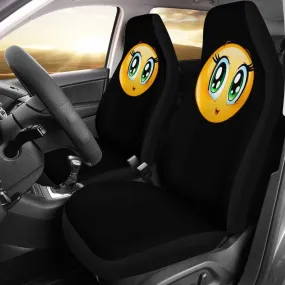 Girl Emoji Design Black Seat Covers