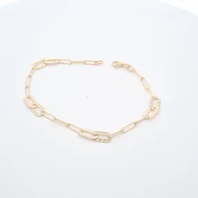 Gold Paperlink ladies bracelet 36637