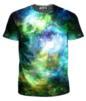 Green Psychedelic Nebula Men's T-Shirt (Clearance)