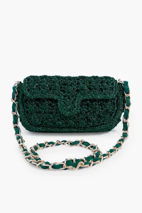 Green Woven Shoulder Bag